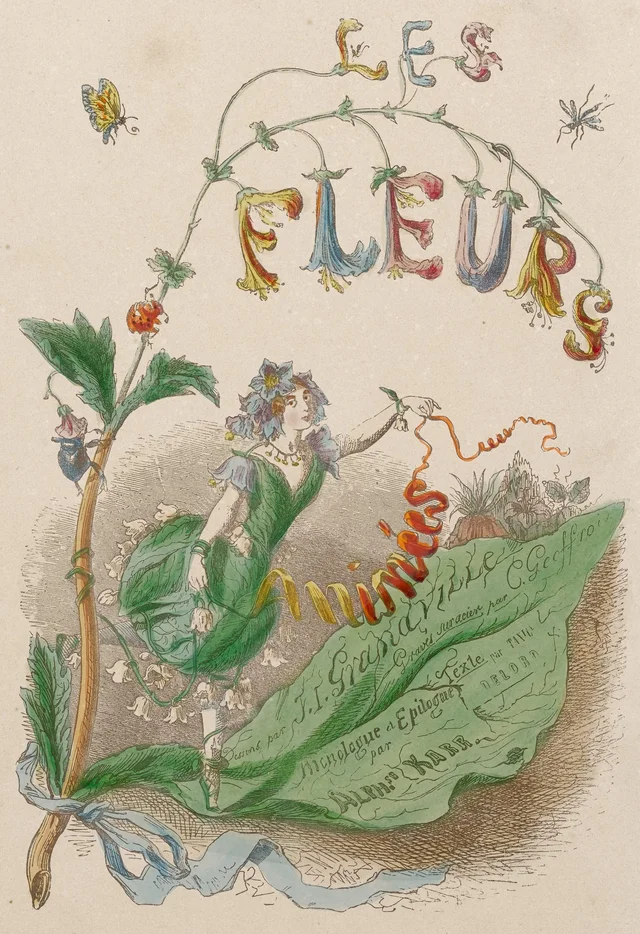 As Flores animadas, folha de rosto da primeira parte, Grandville