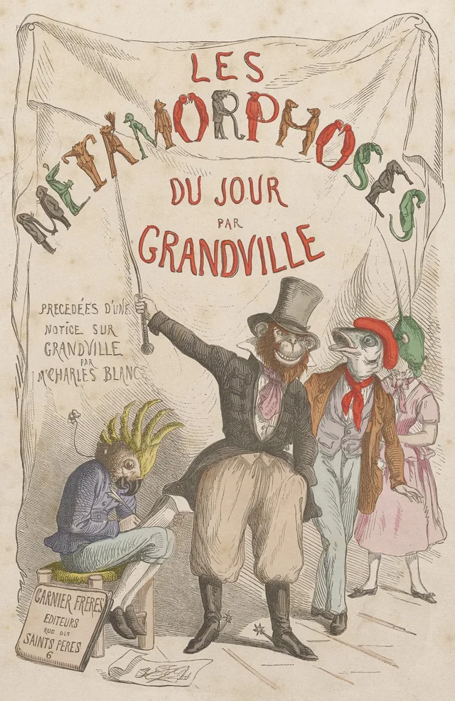 Title page: Les Métamorphoses du jour par Grandville, Grandville