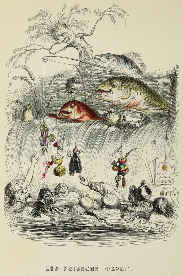 The April fish, Grandville