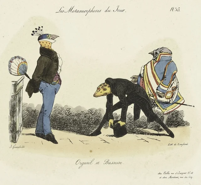 Pride and baseness, Grandville