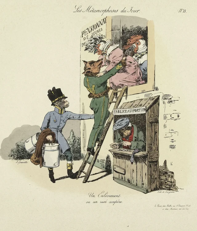 An abduction, or a sly accomplice, Grandville