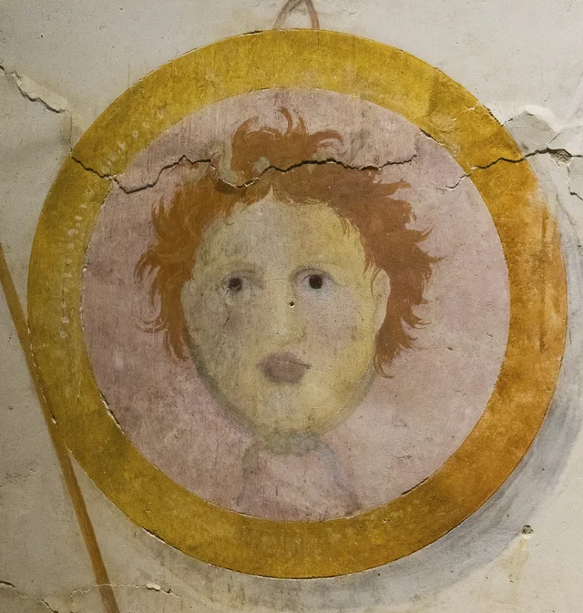 Gorgon's head painted on a shield