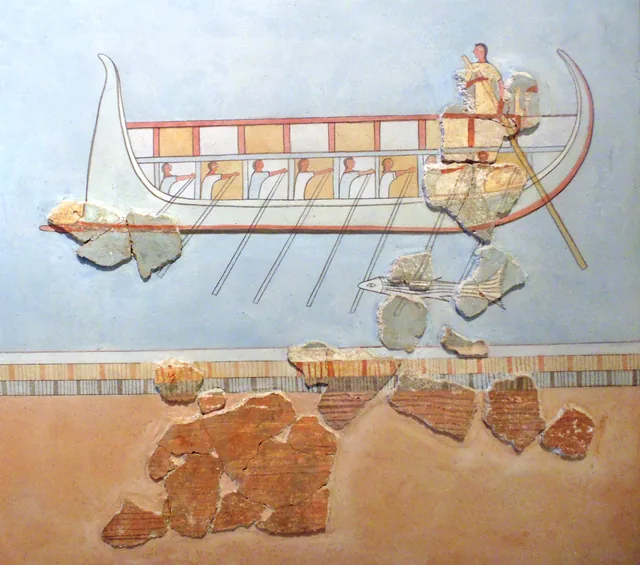 Oared ship (Palace of Thebes)