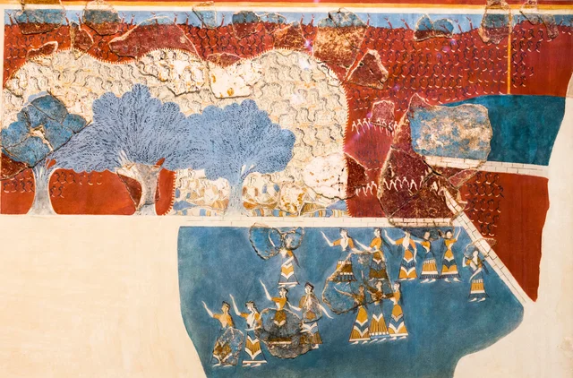 The Sacred Grove and Dance Fresco (miniature fresco)