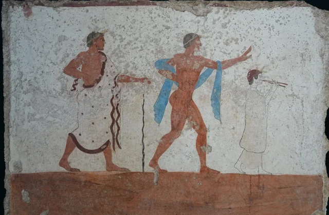 Tomb of the Diver: arrival at the banquet, Ancient Greece