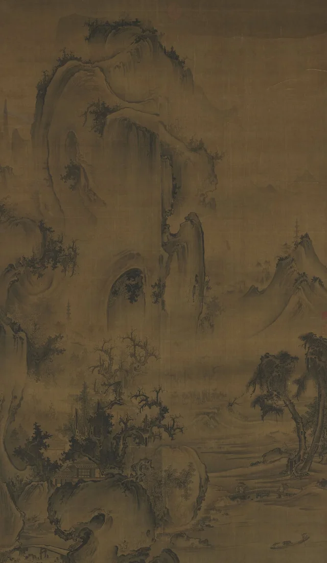 Nubes y brumas sobre un paraje grandioso, Guo Xi