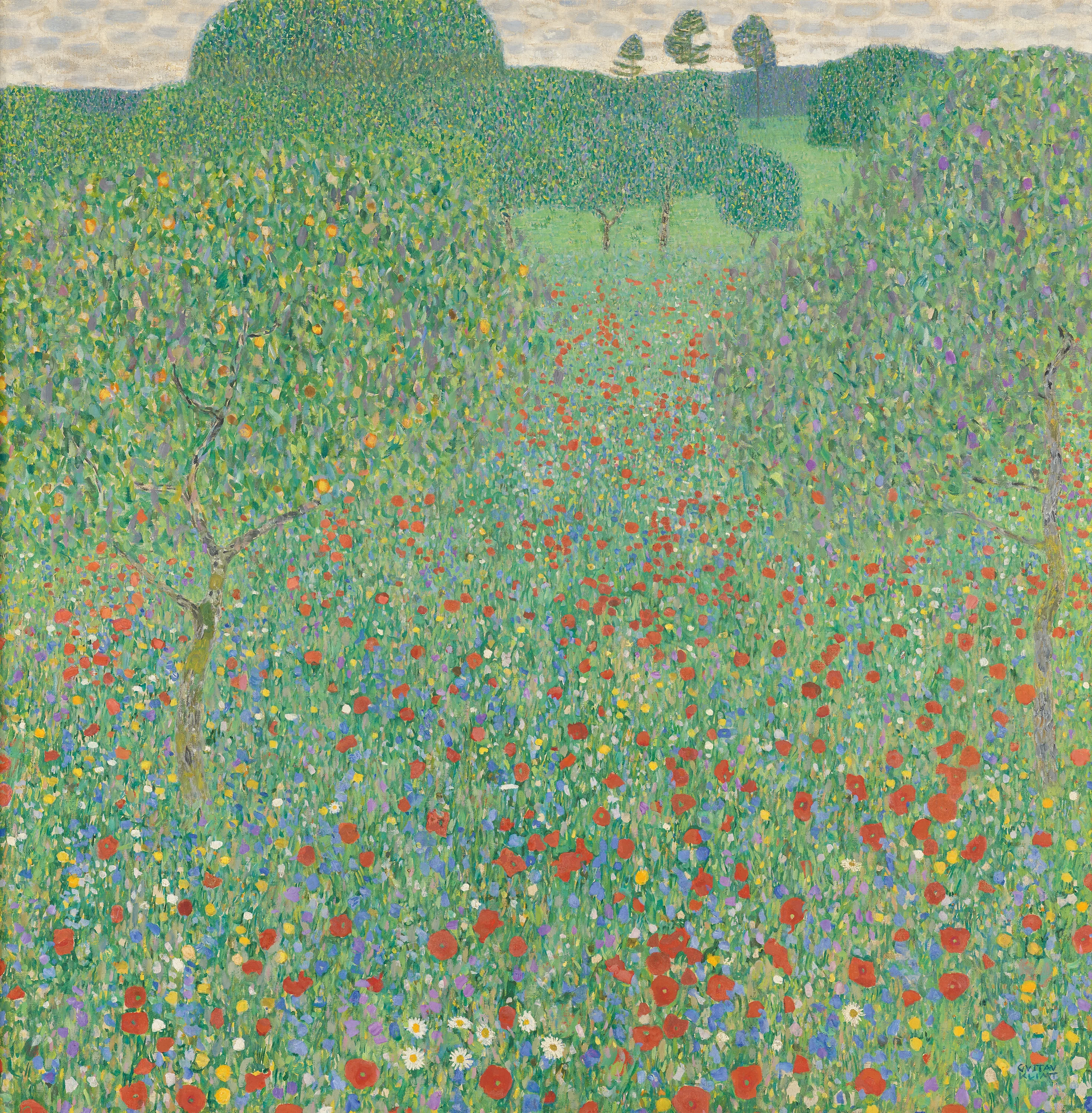 Champ de coquelicots, Gustav Klimt