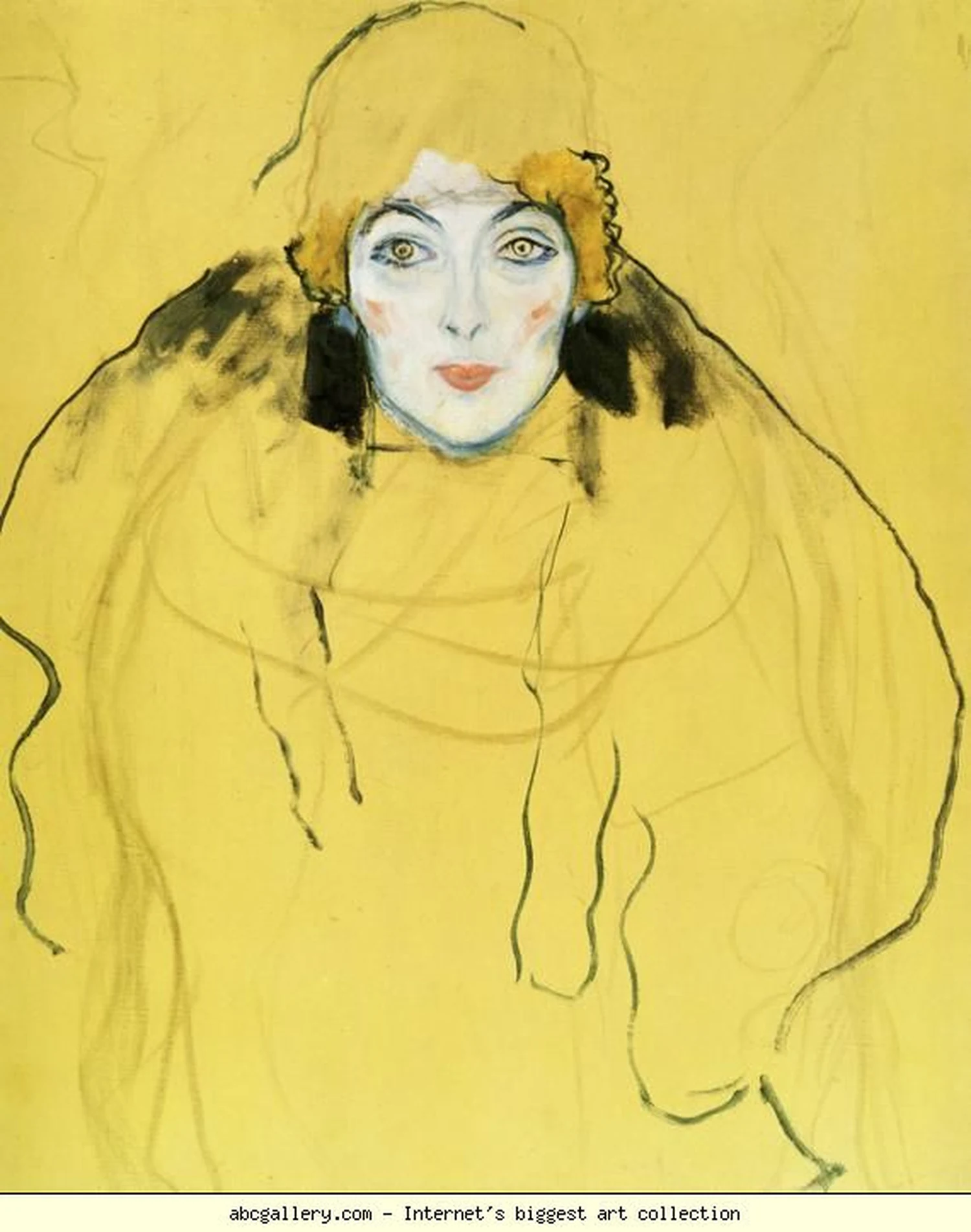Head of a Woman, Gustav Klimt
