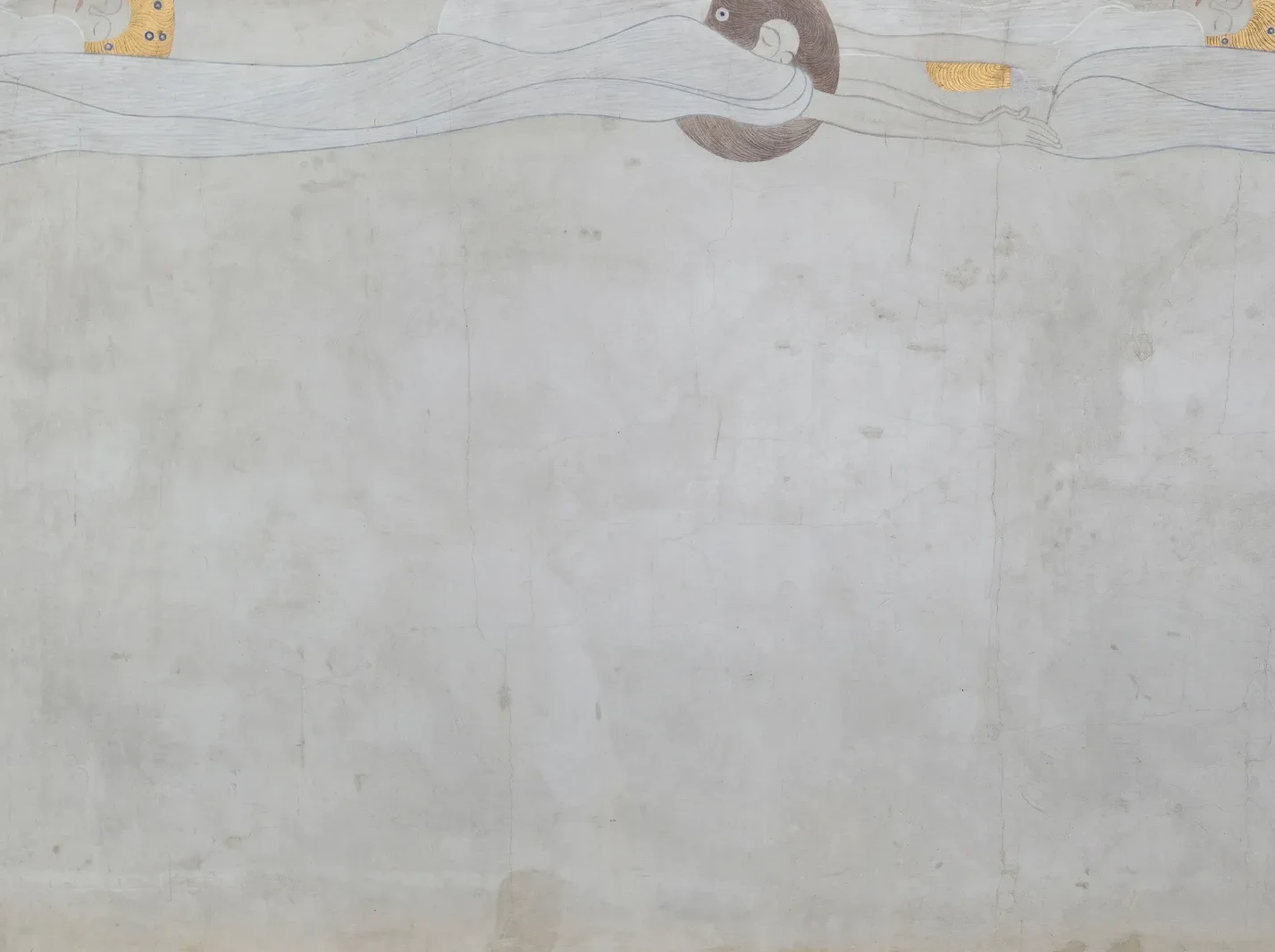 Beethoven Frieze (plate 1, left wall): Yearning for Happiness, Gustav Klimt