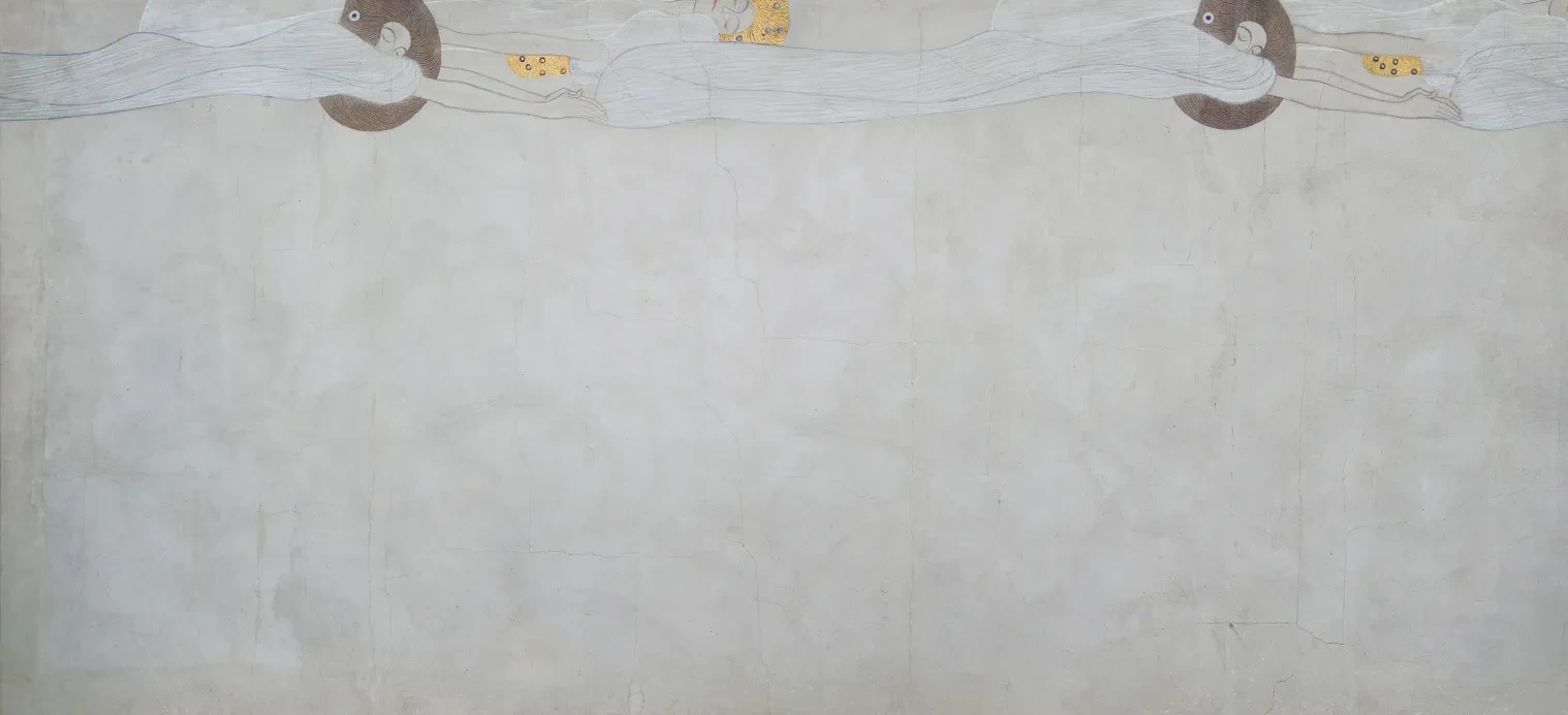 Beethoven Frieze (plate 2, left wall): Yearning for Happiness, Gustav Klimt