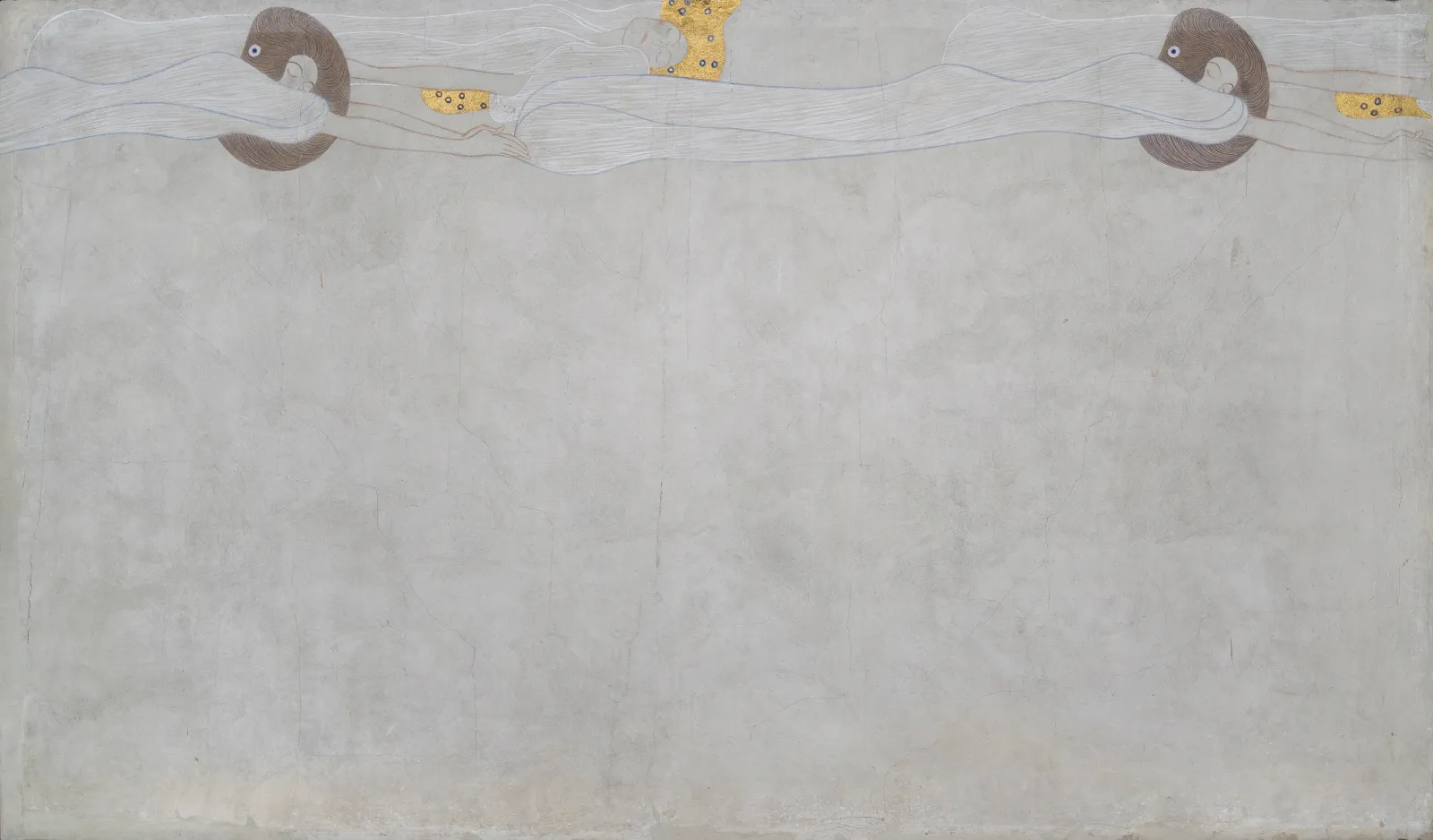 Beethoven Frieze (plate 4, left wall): Yearning for Happiness, Gustav Klimt