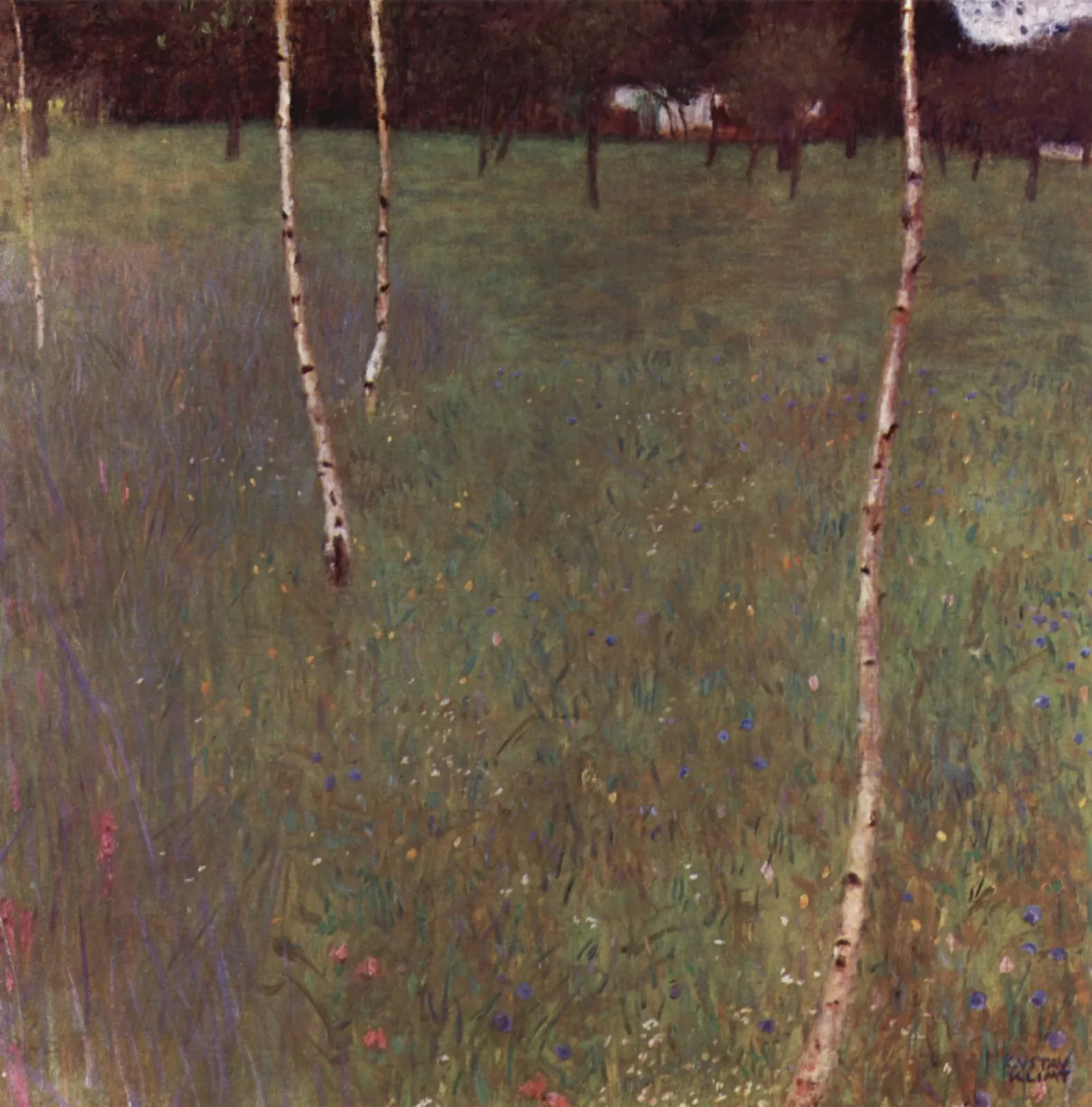 Farmhouse with birch trees, Gustav Klimt