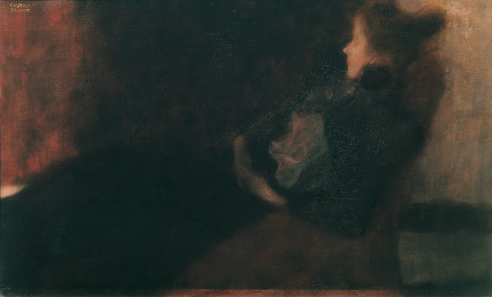Lady by the fireplace, Gustav Klimt