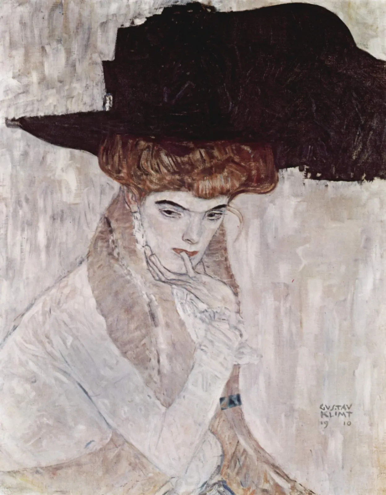 Le Chapeau de plumes noires, Gustav Klimt