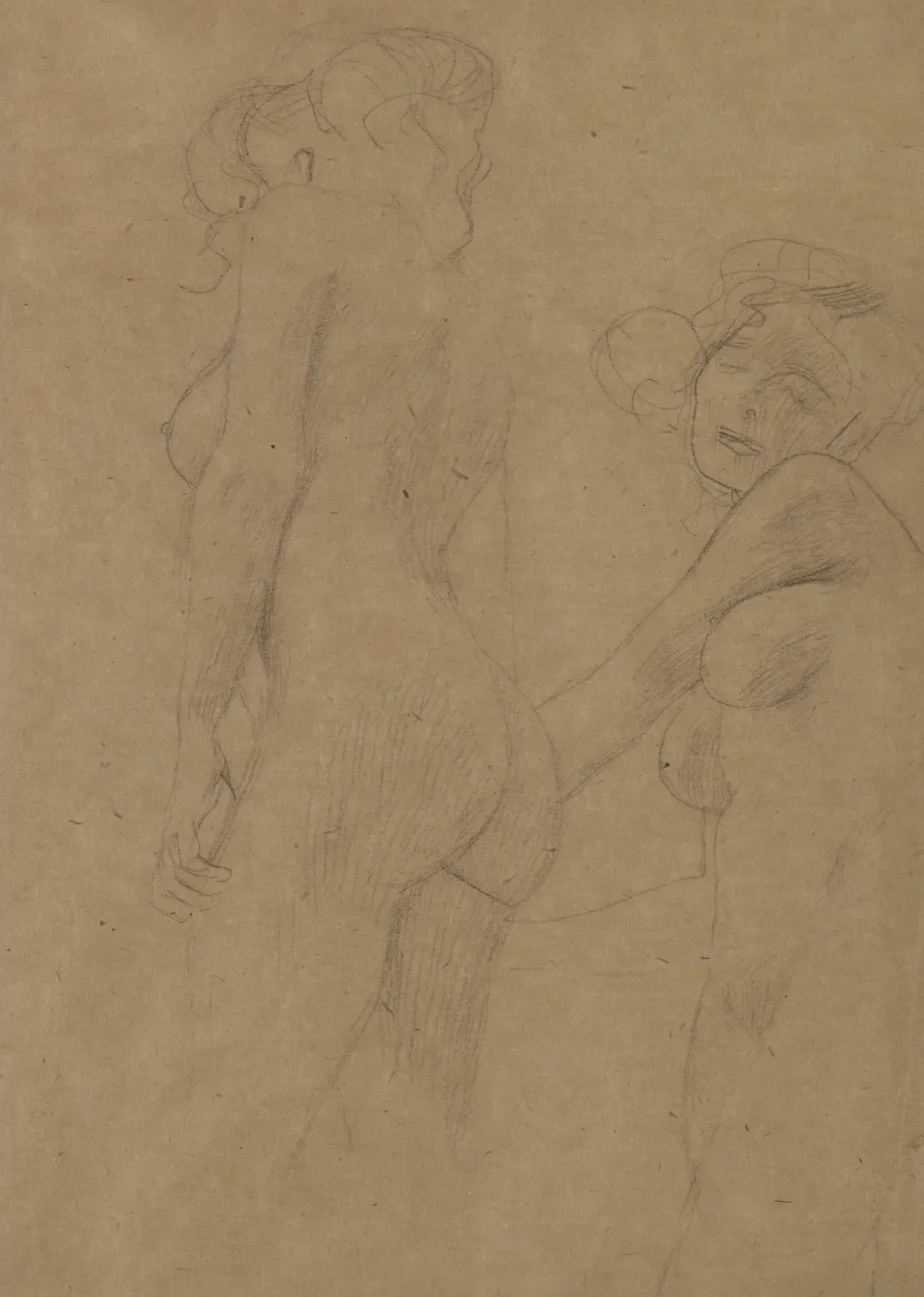 Two Female Nudes Standing, Gustav Klimt