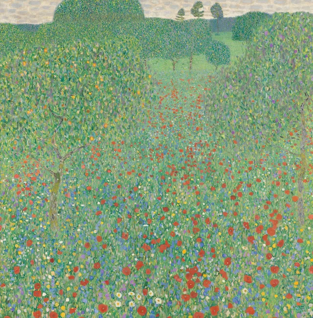 Campo de amapolas, Gustav Klimt