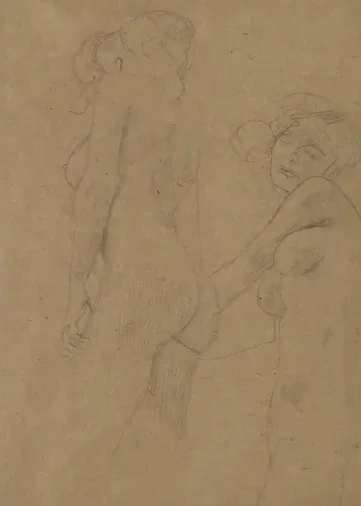 Two Female Nudes Standing