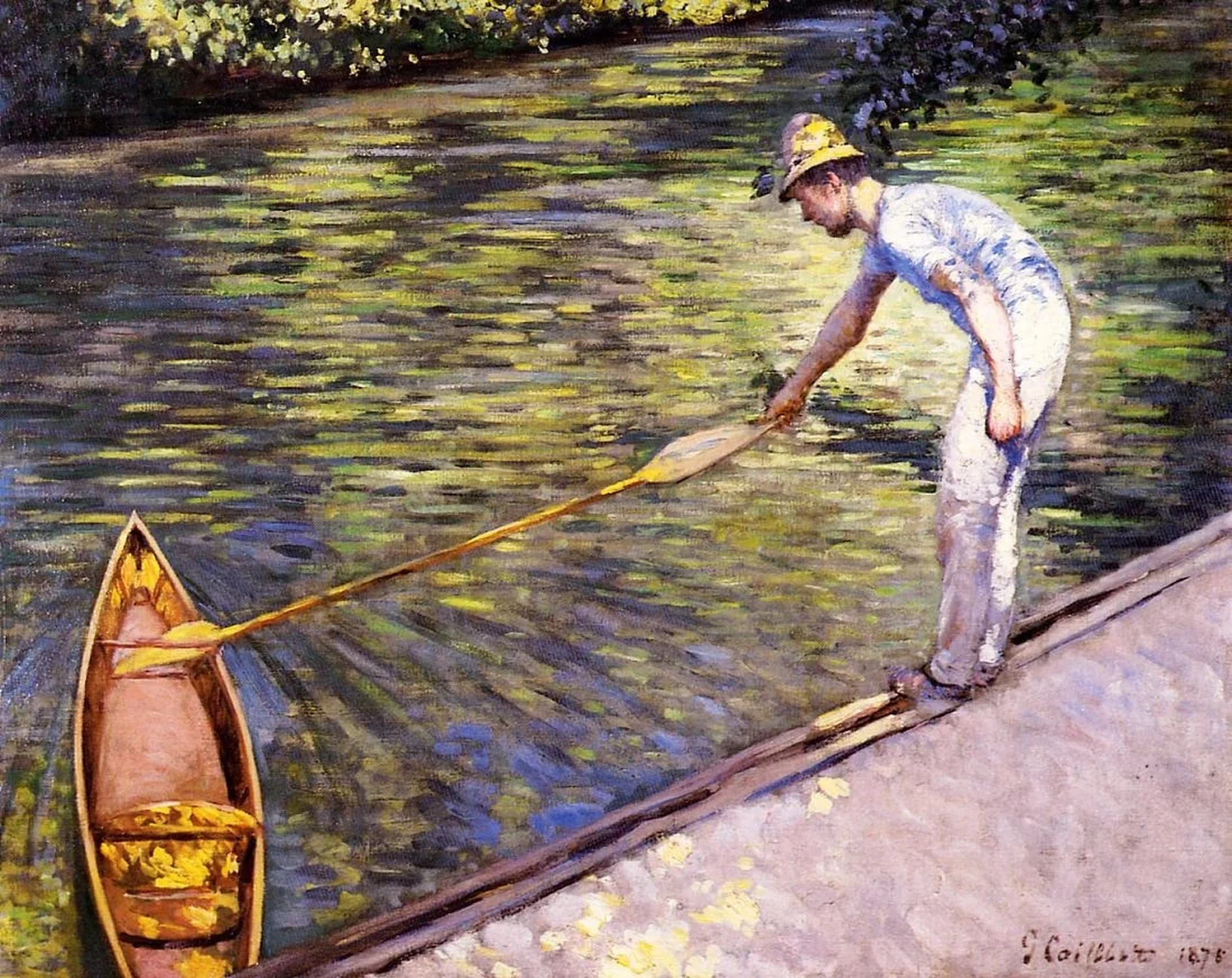 Canotier ramenant sa périssoire, Gustave Caillebotte