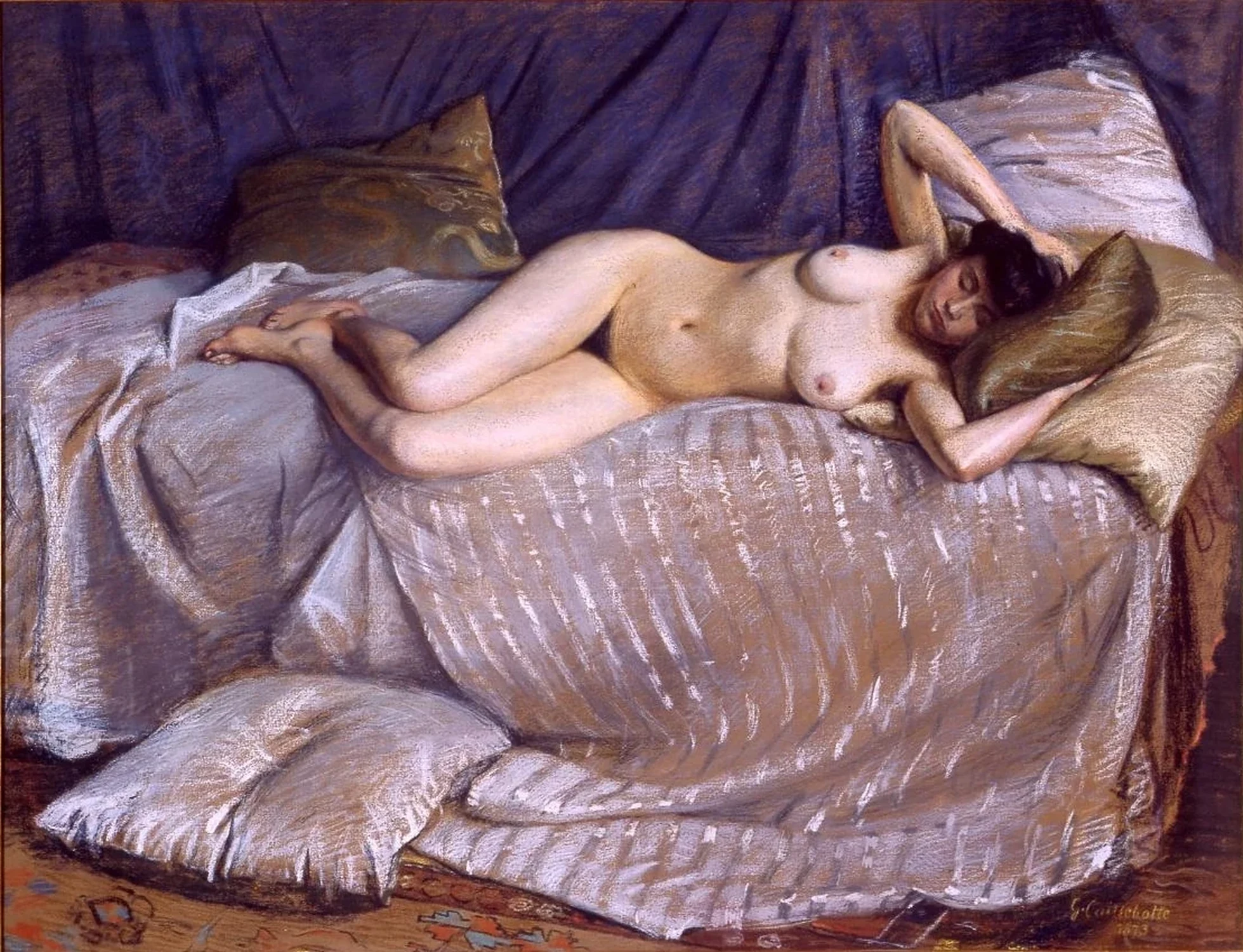 Femme nue étendue sur un divan, Gustave Caillebotte