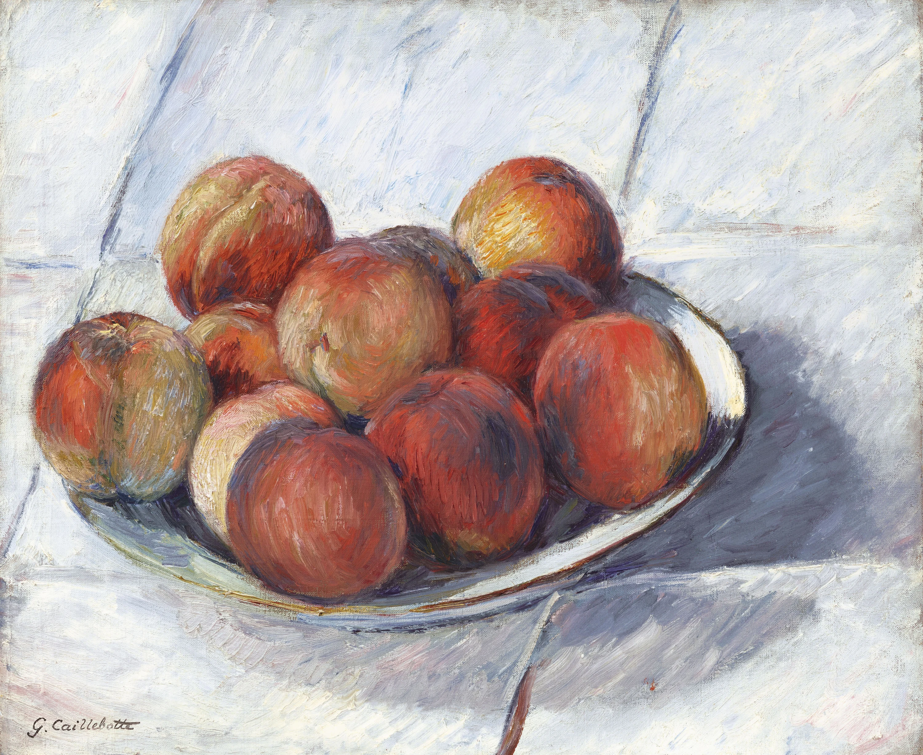 L'Assiette de pêches, Gustave Caillebotte