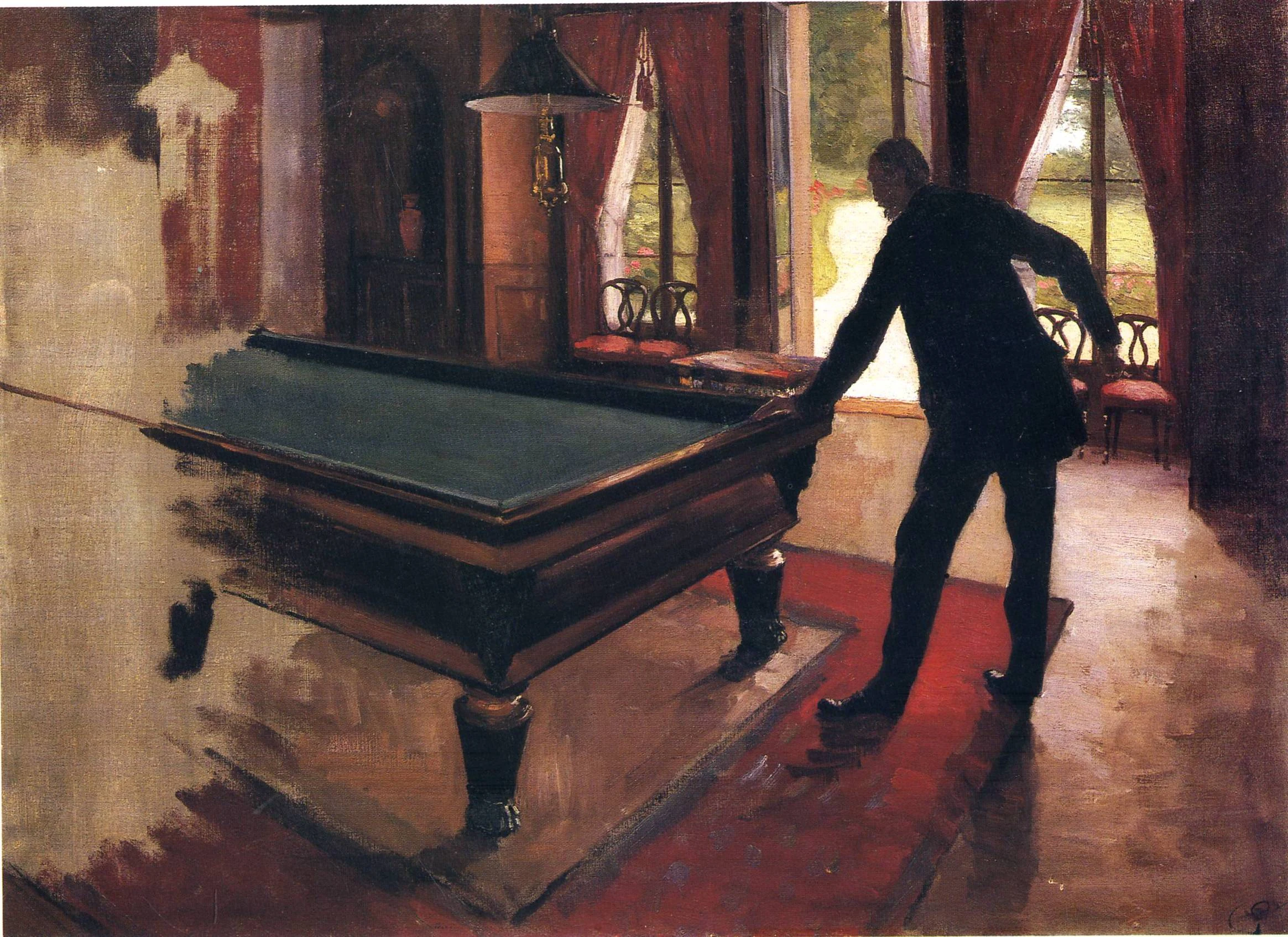 Le Billard, Gustave Caillebotte