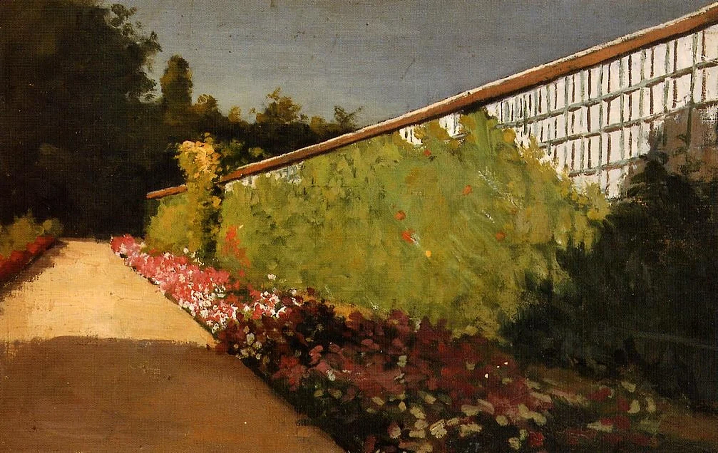 Le mur du jardin potager, Yerres, Gustave Caillebotte
