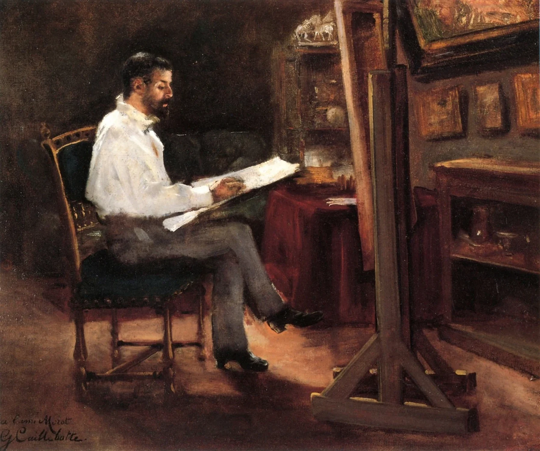 Le peintre Morot dans son atelier, Gustave Caillebotte
