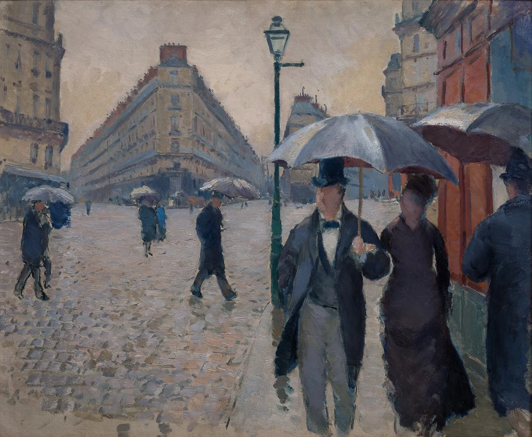 Rue de Paris. Temps de pluie (étude), Gustave Caillebotte