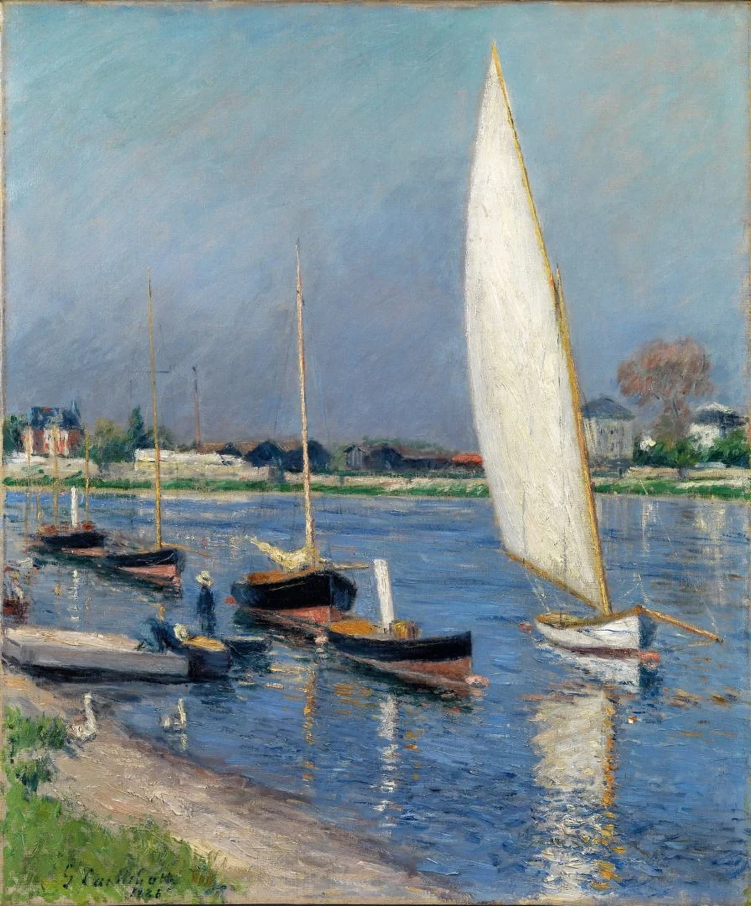 Voiliers sur la Seine Argenteuil, Gustave Caillebotte