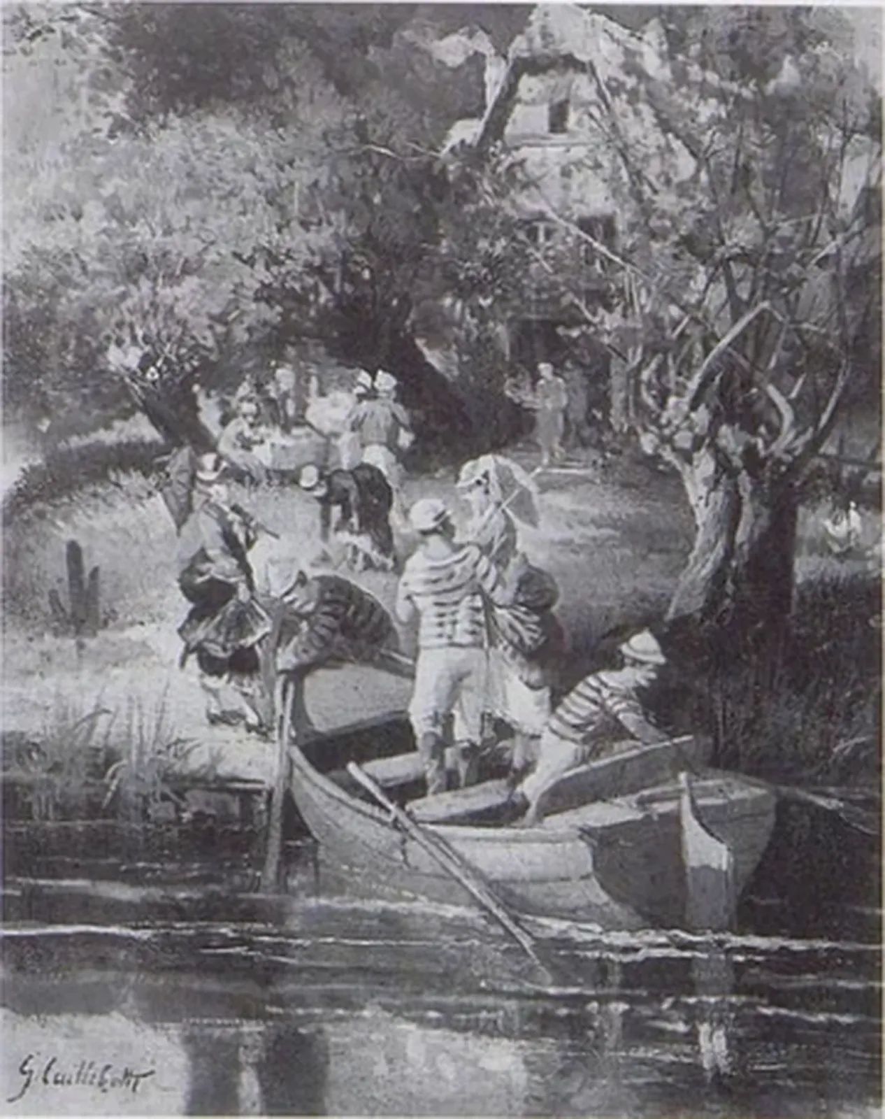 Déjeuner de canotiers au bord de l'Yerres, Gustave Caillebotte
