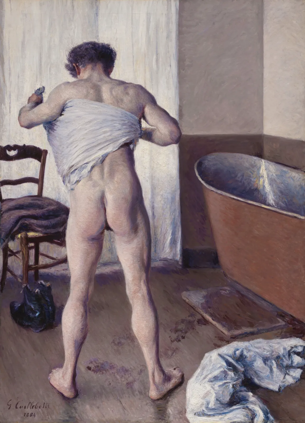 Homme au bain, Gustave Caillebotte