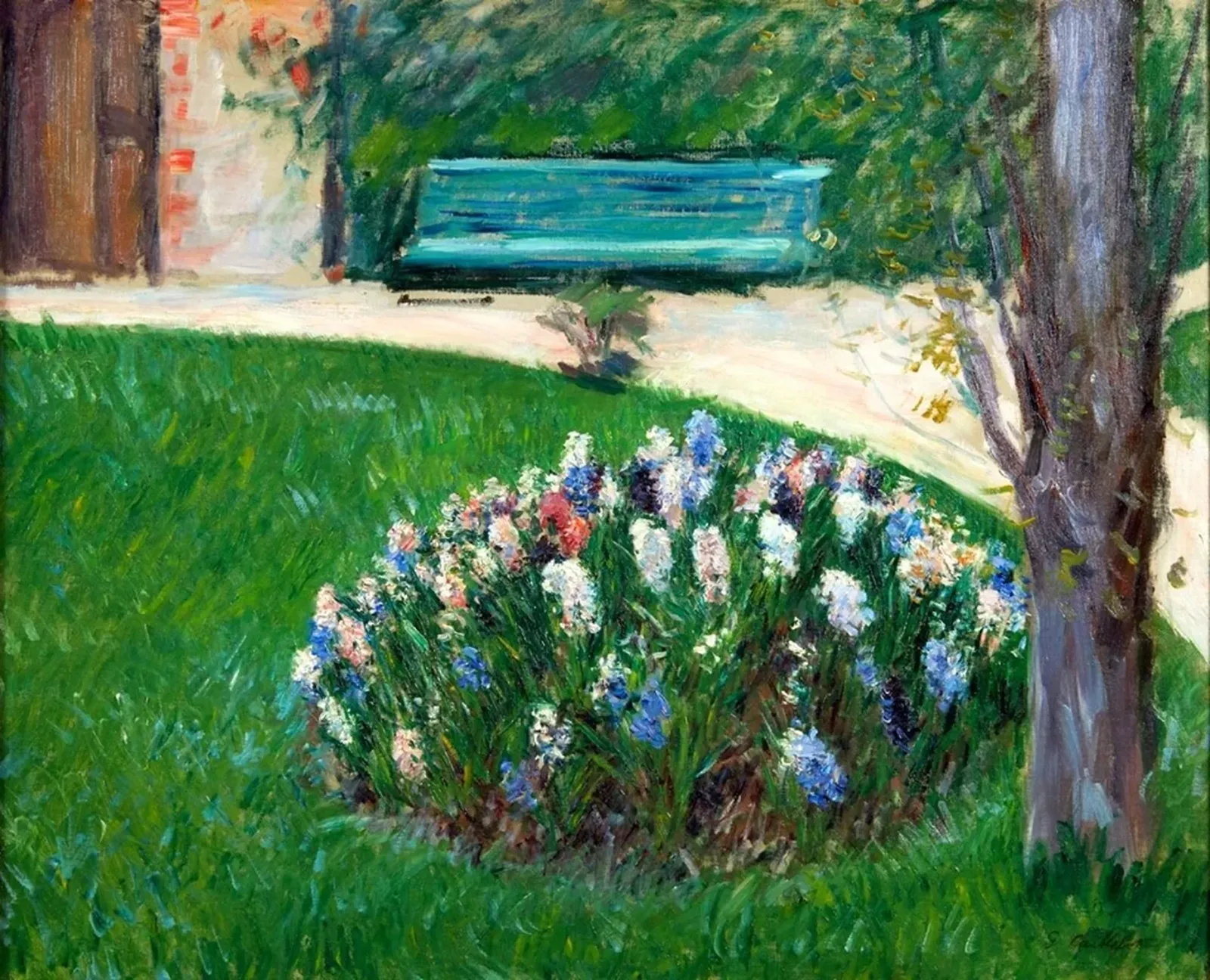 Hyacinths, garden of Petit Gennevilliers, Gustave Caillebotte