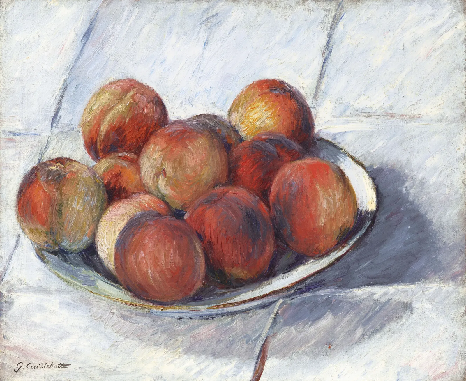 L'Assiette de pêches, Gustave Caillebotte