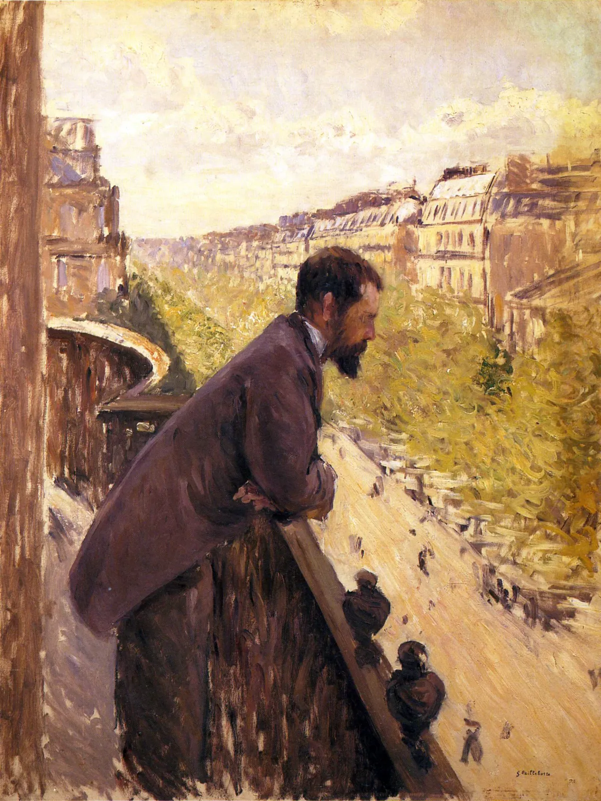 L'Homme au balcon, Gustave Caillebotte