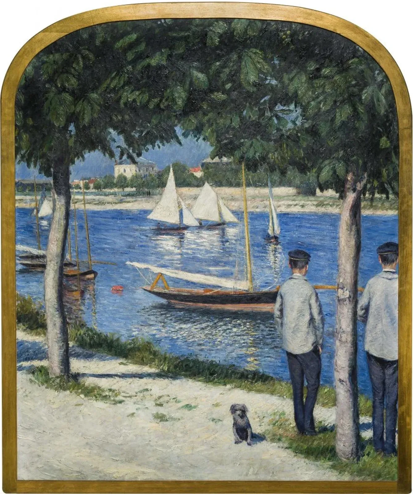 La Berge du Petit Gennevilliers et la Seine, Gustave Caillebotte