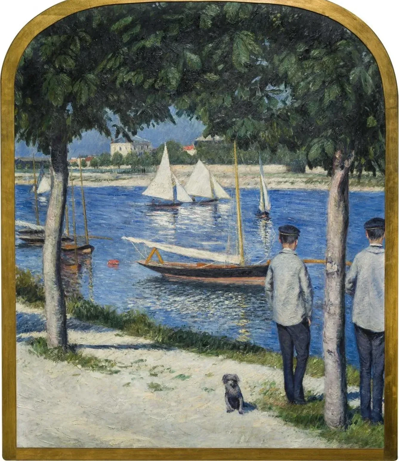La Berge du Petit Gennevilliers et la Seine, Gustave Caillebotte