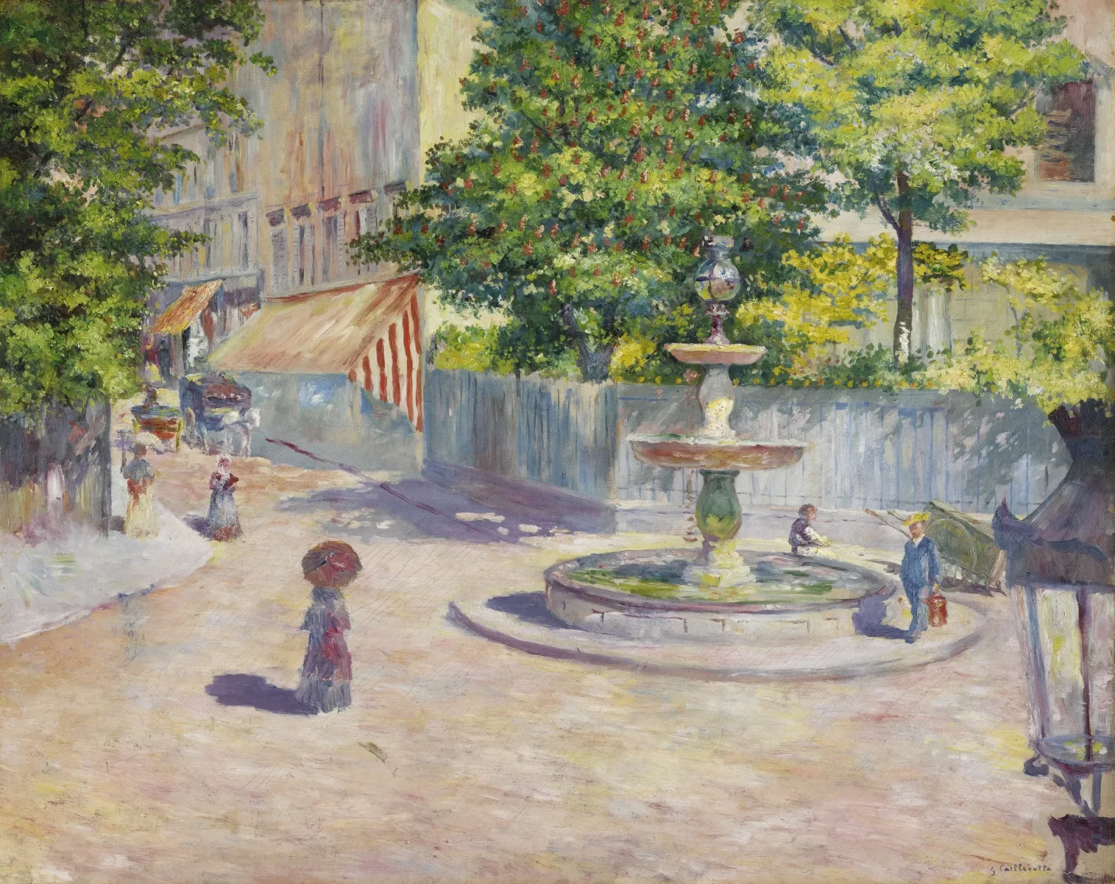 La Place Saint-Augustin, Gustave Caillebotte