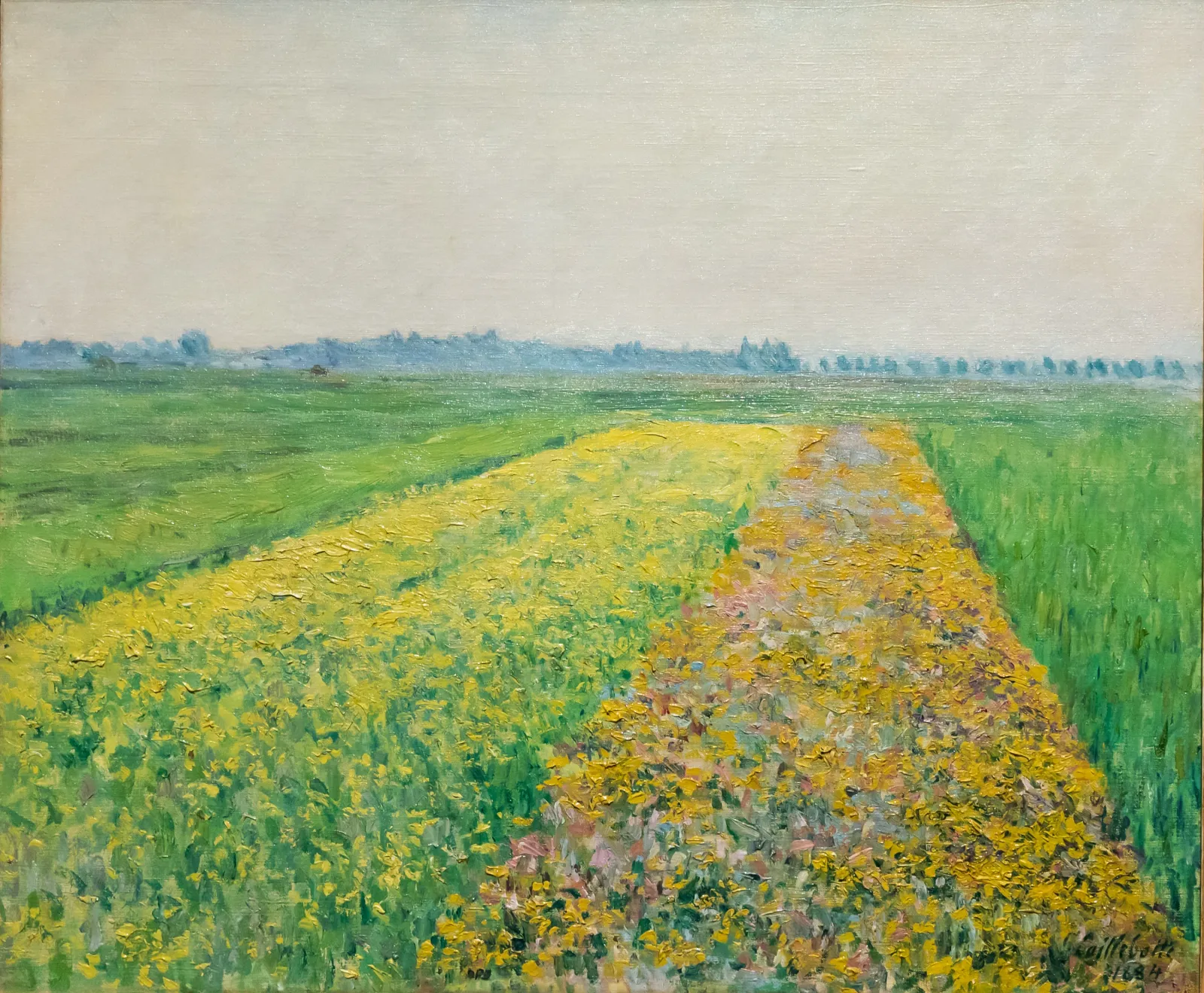 La plaine de Gennevilliers, Champs jaune, Gustave Caillebotte