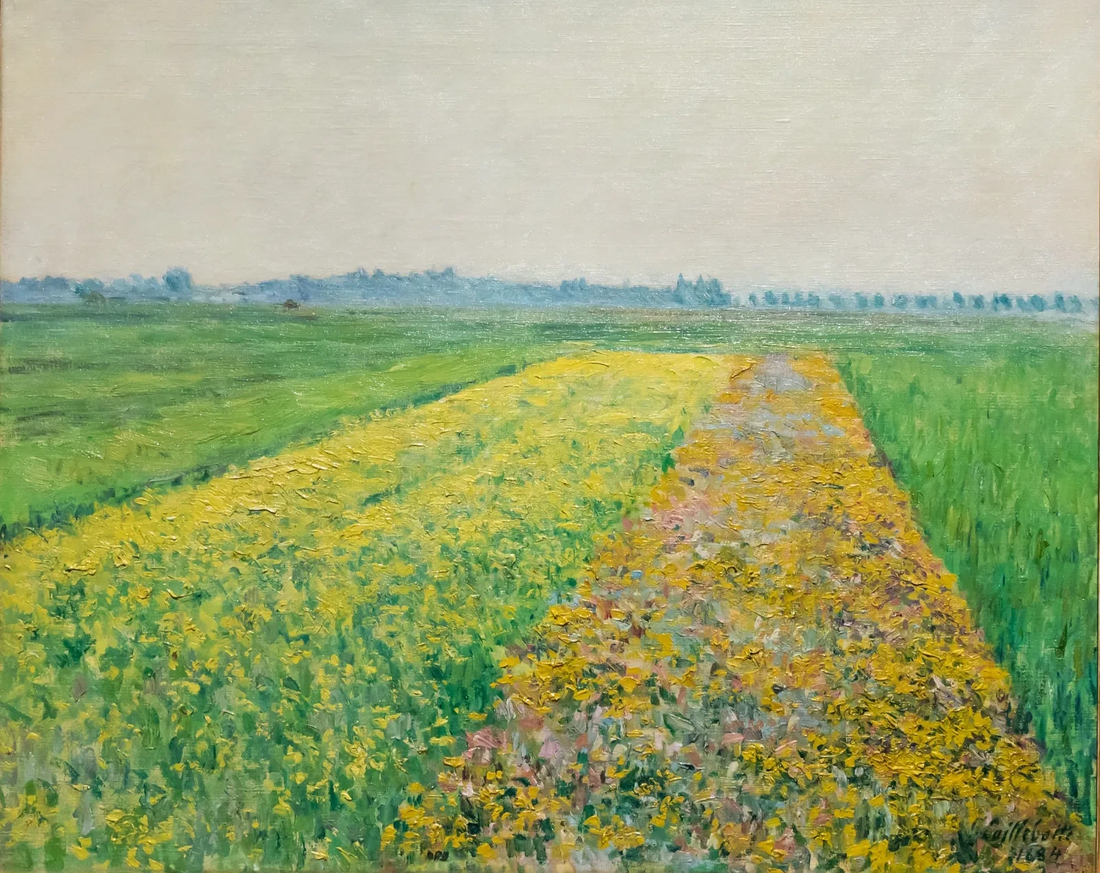 La plaine de Gennevilliers, Champs jaune, Gustave Caillebotte