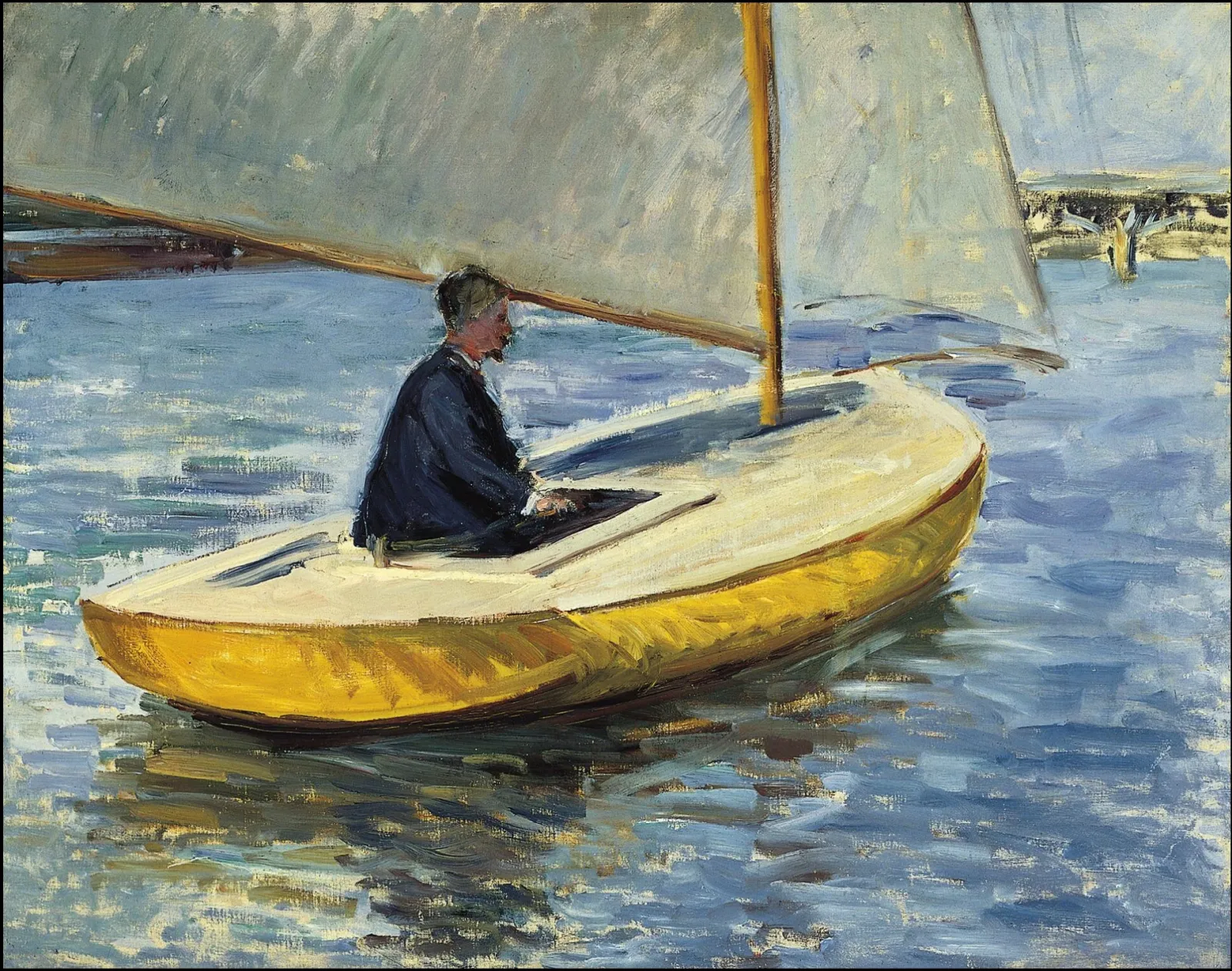 Le bateau jaune, Gustave Caillebotte