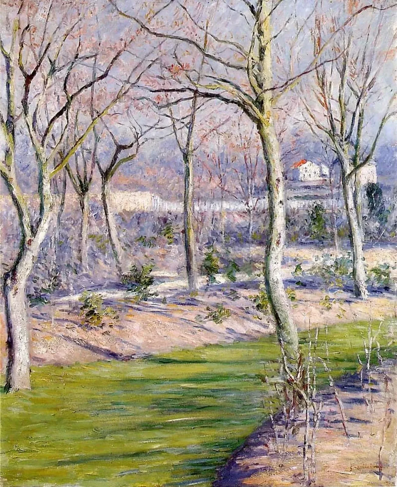 Le Jardin du Petit Gennevilliers en hiver, Gustave Caillebotte