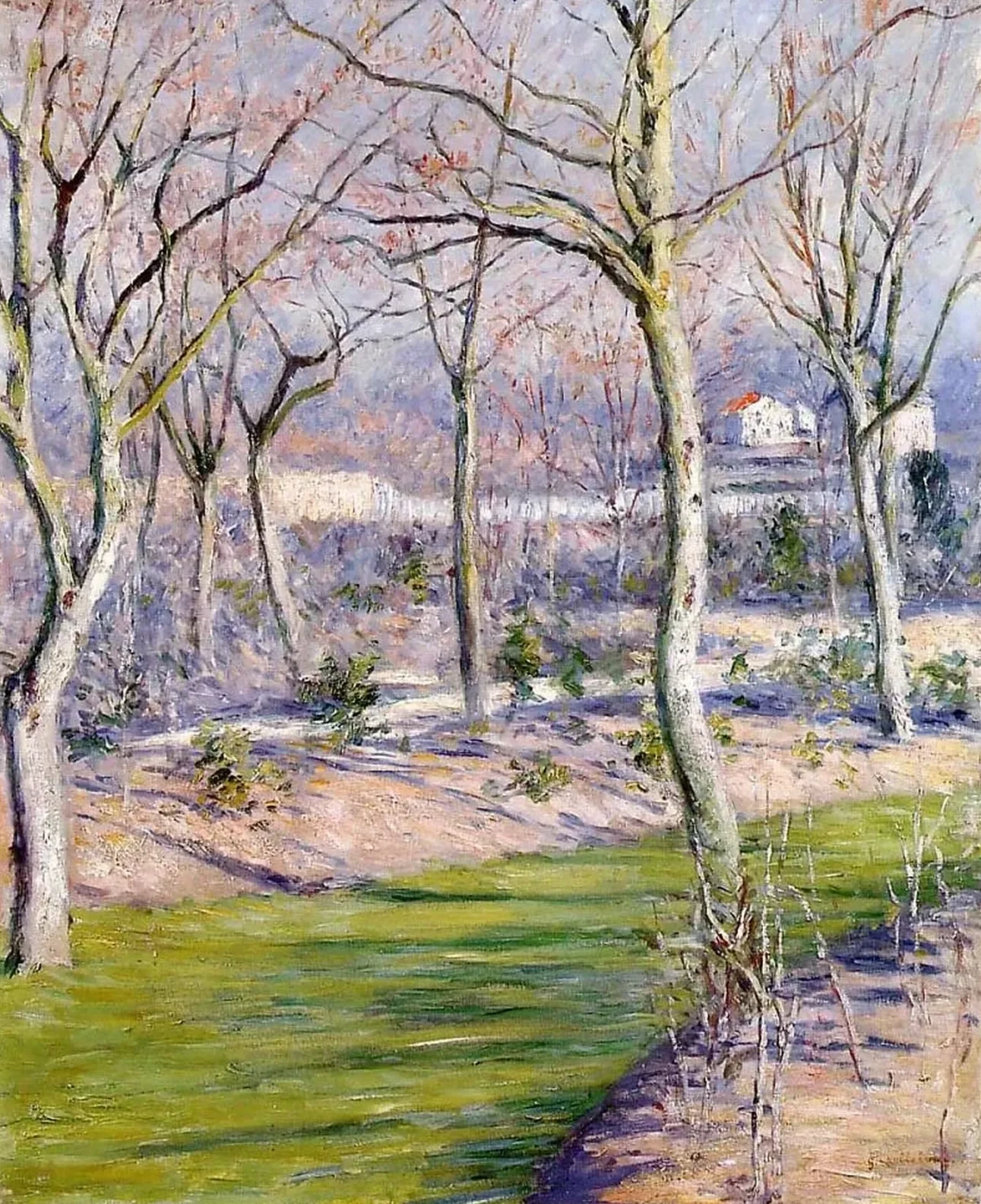 Le Jardin du Petit Gennevilliers en hiver, Gustave Caillebotte