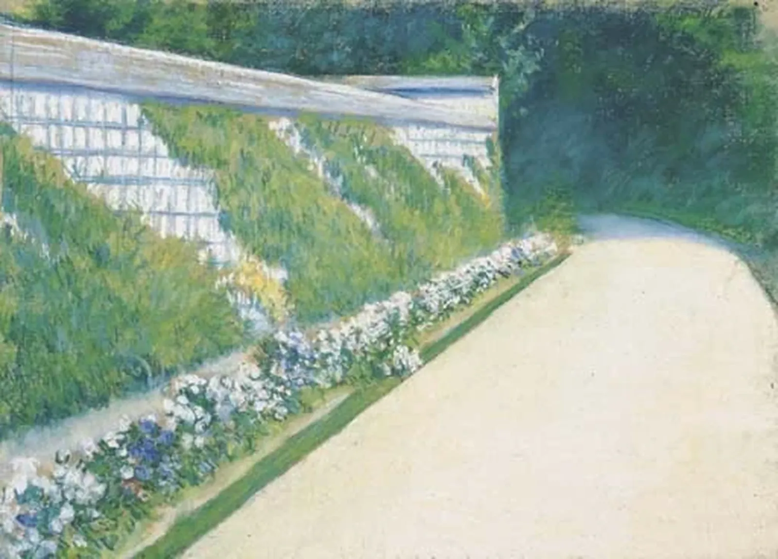 Le mur du jardin potager, Yerres, Gustave Caillebotte