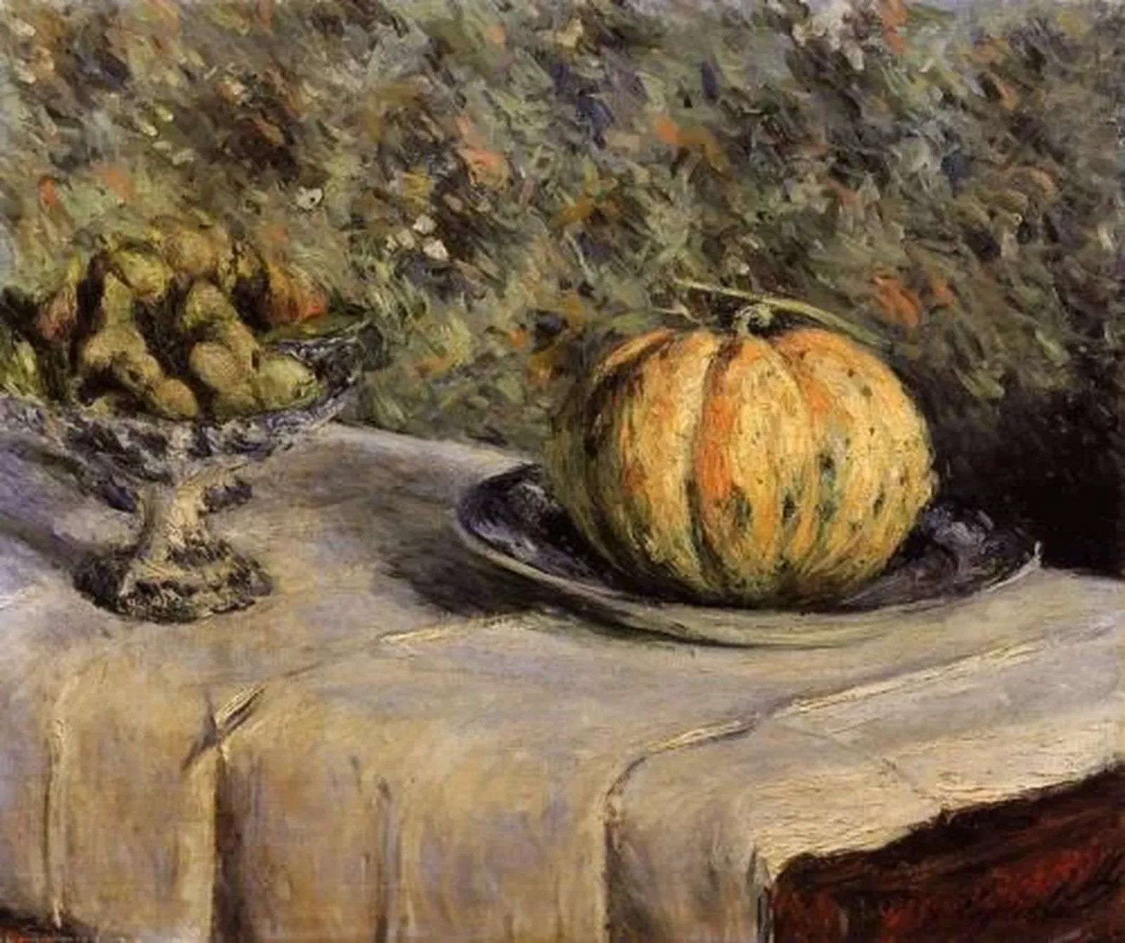 Melon et Compotier de figues, Gustave Caillebotte