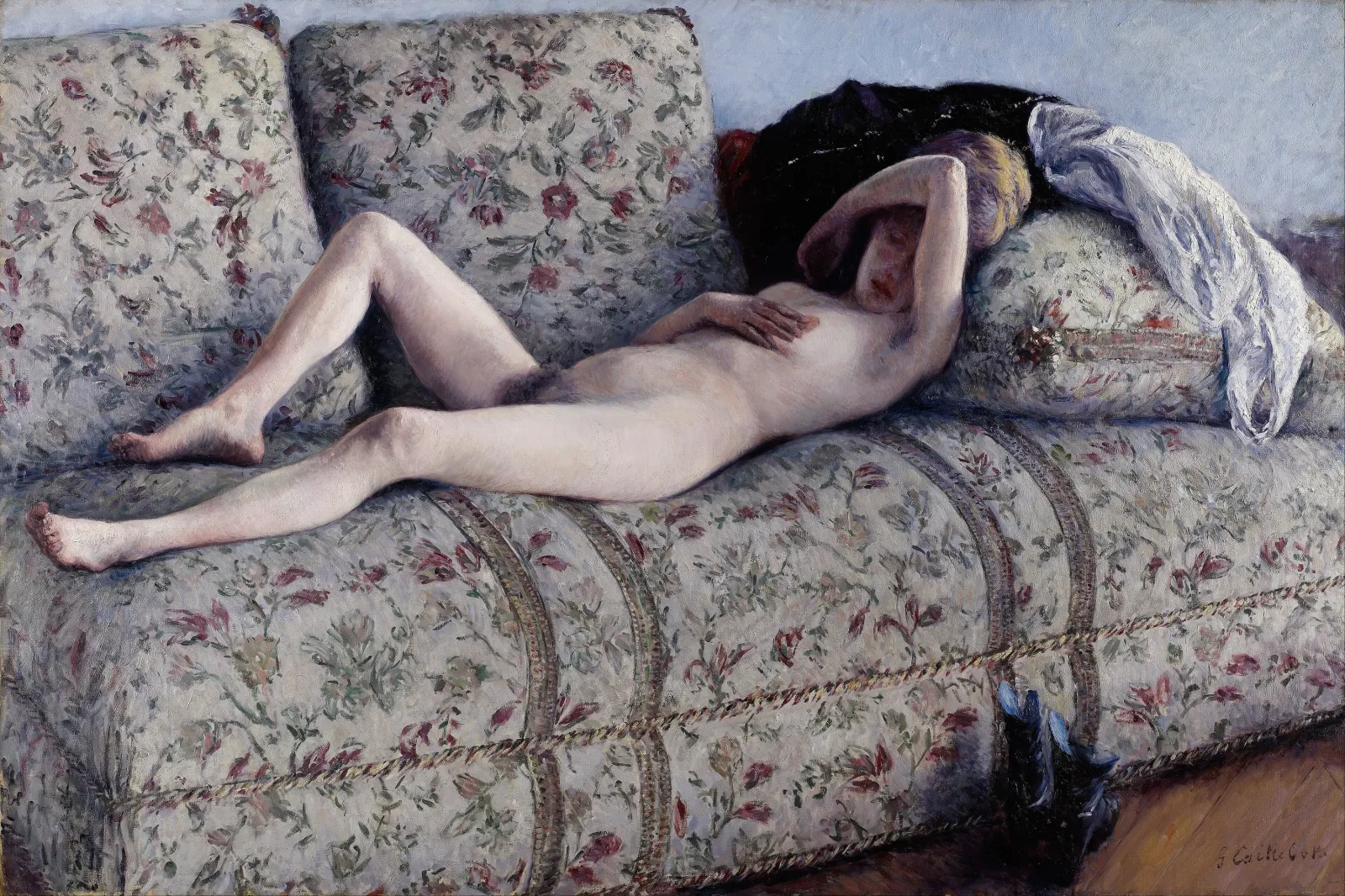 Nu sur un canapé, Gustave Caillebotte