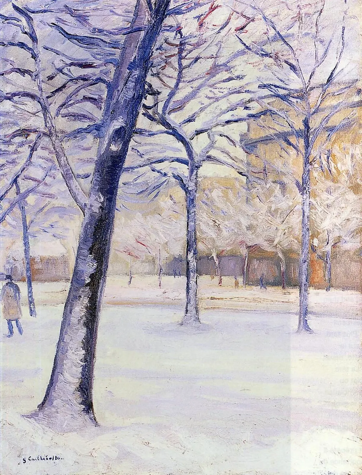 Parc sous la neige, Gustave Caillebotte