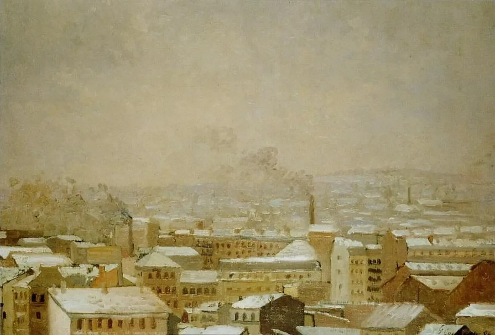 Paris sous la neige, Gustave Caillebotte