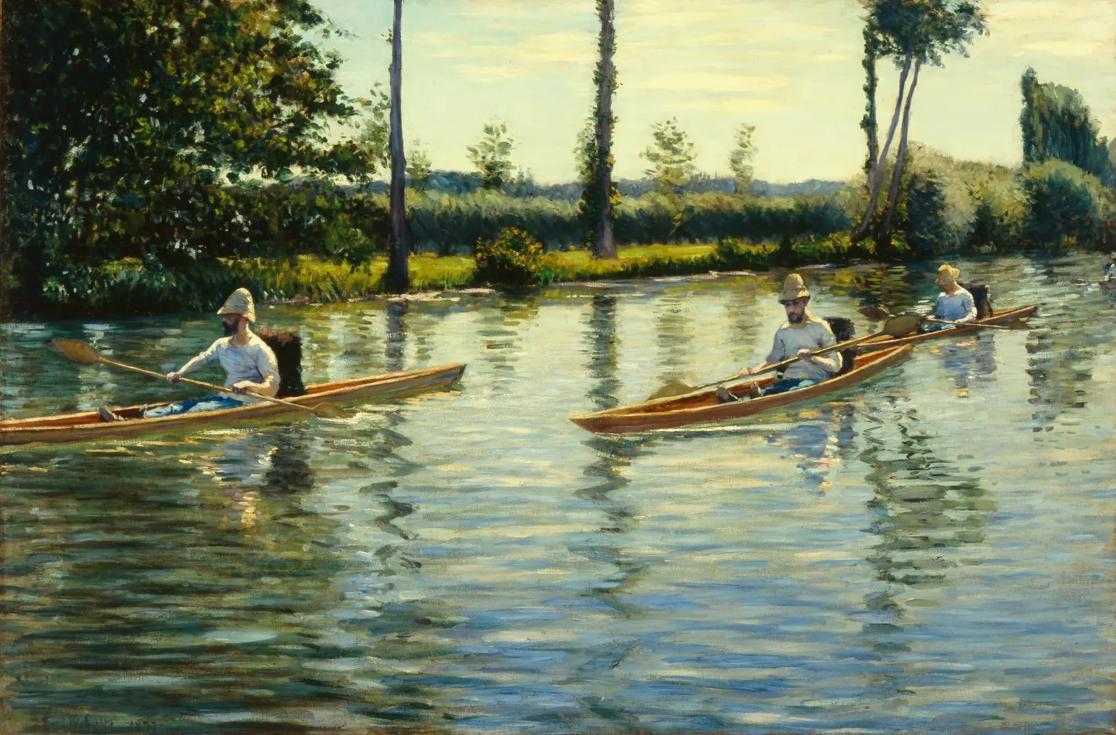 Périssoires sur l'Yerres, Gustave Caillebotte