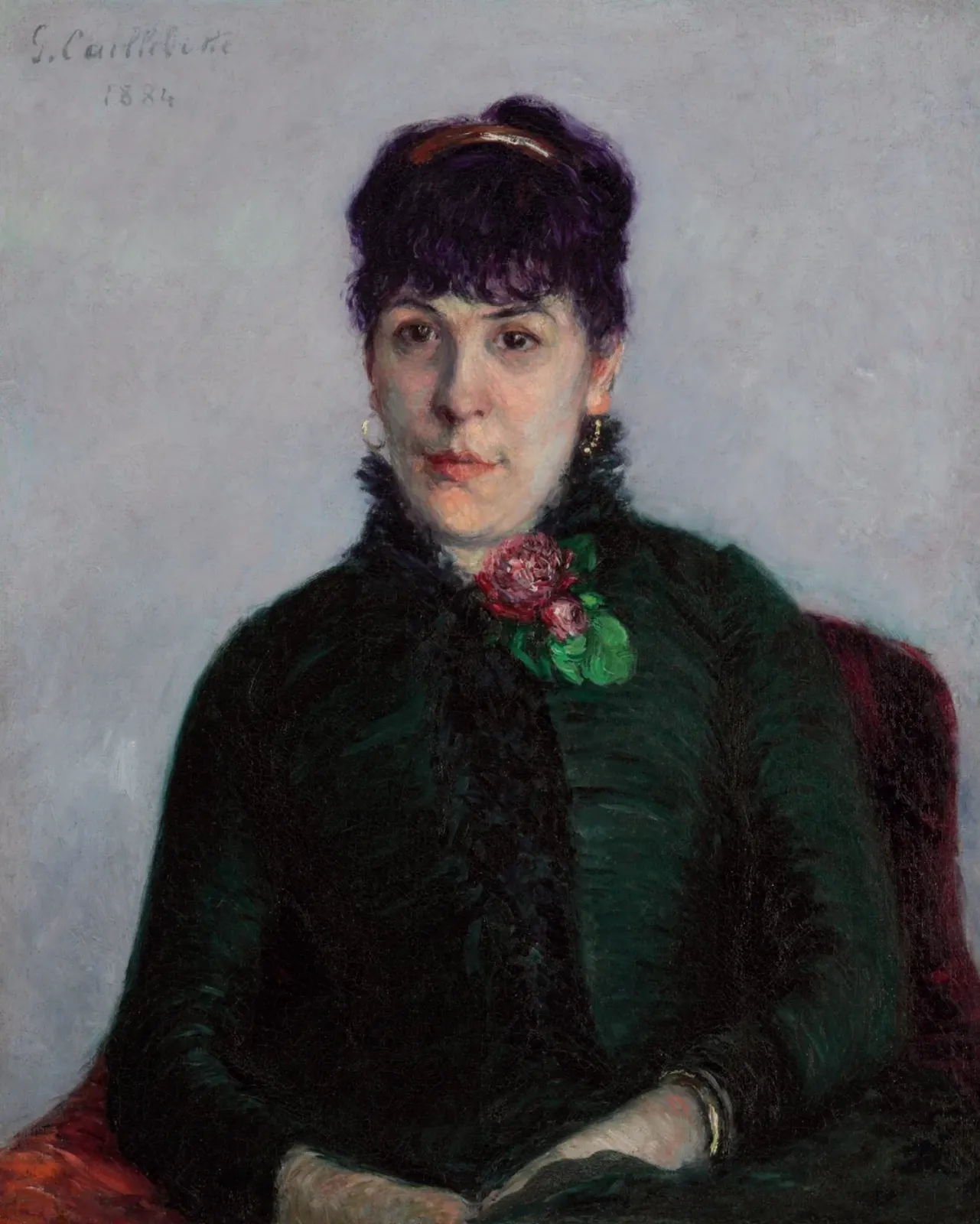 The Woman with Roses, Gustave Caillebotte