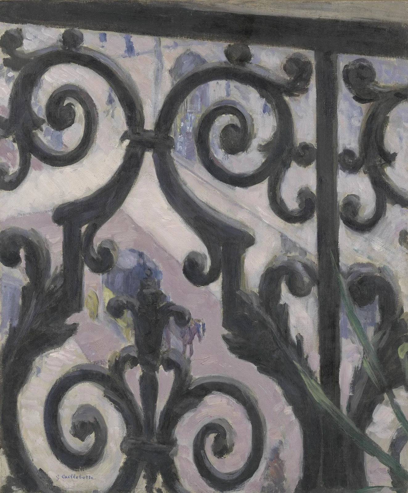 Vue prise à travers un balcon, Gustave Caillebotte